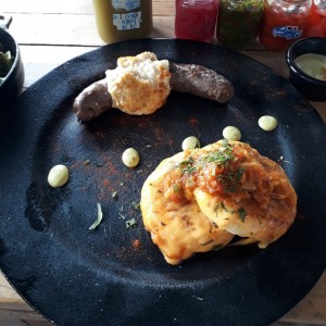 playa blanca con arepas en lugar de pan