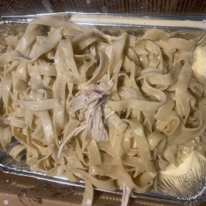 Pasta con pollo (nada recomendado)