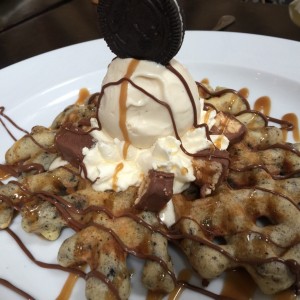 Waffle de oreo