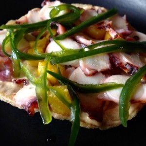 tostada de pulpo
