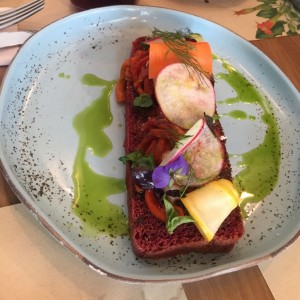 burrata con remolacha