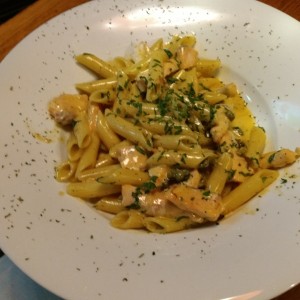 penne al salmon y vodka