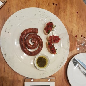 chistorra con chimichurri.