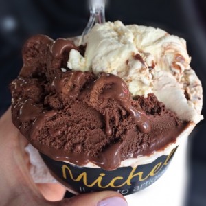 chocolate intenso y banano nutella