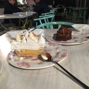 Pie de limon y brownie
