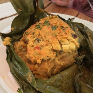 envuelto de pescado con encocadobde jaiba