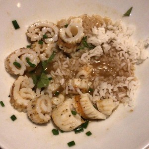 calamares thai con arroz de jazmin