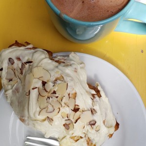 croissant de chocolate blanco.