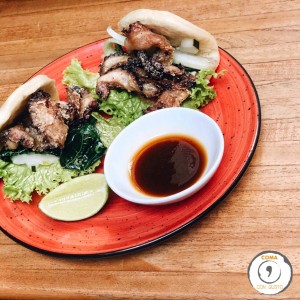 Bao de pulpo crocante