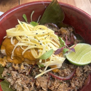 Corvina asada en hoja
