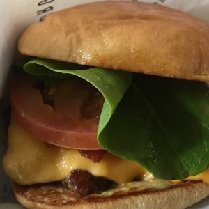 Sencilla con queso y tocineta 