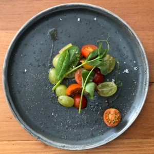 Tomates con uvas