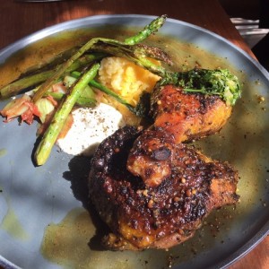 Pollo organico ahumado con mostaza y perejil