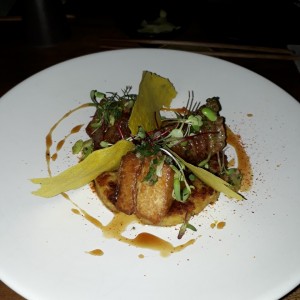 panceta de cerdo y tacu tacu