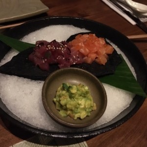 ceviche de atun y salmon