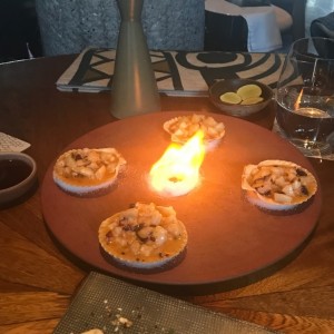 Mariscos al fuego