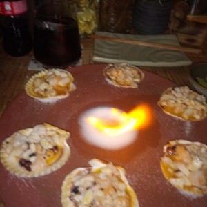 Mariscos a la piedra