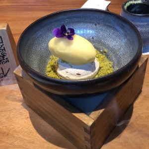 Postre de te matcha