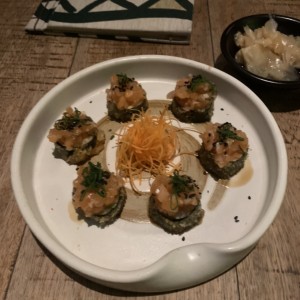 Sushi Langostino y salmon