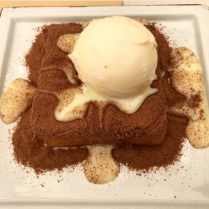 Tostada de Milo con helado