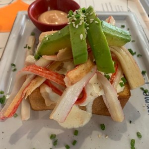 Tostada palmito el cangrejo