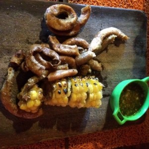 chunchullo y mazorca asada 