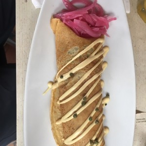lomito con pimienta verde y mostaza