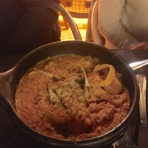 arroz cremosos de cangrejo y camarones
