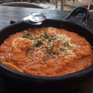 Arroz caldoso de Mariscos y Calamares