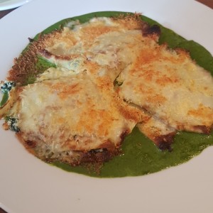 crepe de espinaca y ricotta
