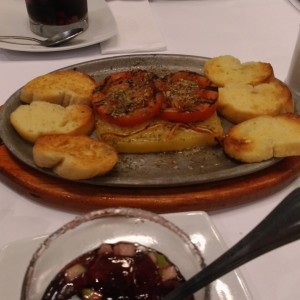 queso provolone asado