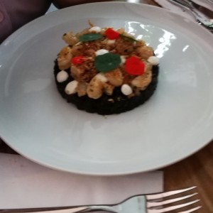 Arroz en tinta de calamar