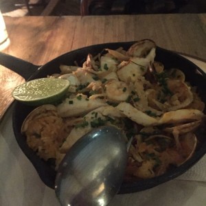 arroz caldoso de mariscos