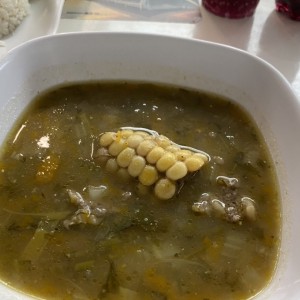 Sopa vegetales y carne