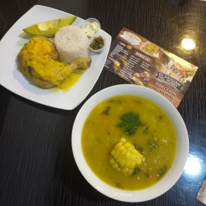 Tradicional Ajiaco con pollo