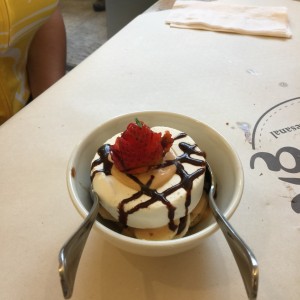 helado cremoso banano y arequipe