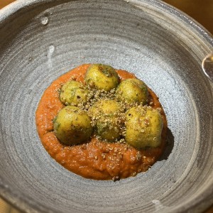 Papas nativas confitadas 