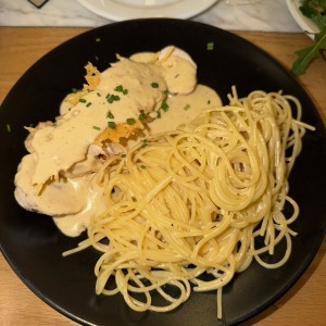 Pollo cremoso alla parmigiana