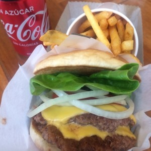Hamburguesa doble con queso