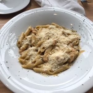 penne con salmon al vodka 