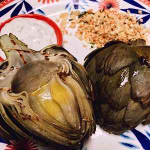 Alcachofas al grill