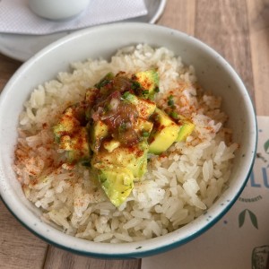 arroz y aguacate 