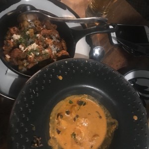 tacos al pastor - camarones a la diabla