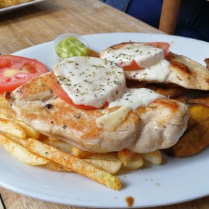 pollo gratinado a la plancha
