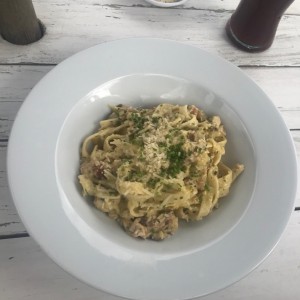 Fetuccine con pollo