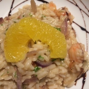 Risotto de camarones