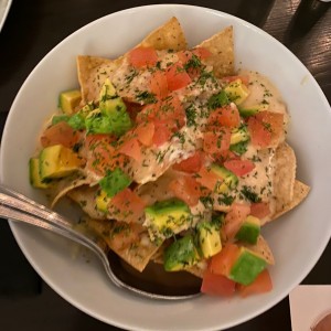 nachos de cangrejo