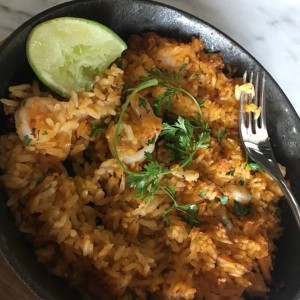 Arroz con camarones