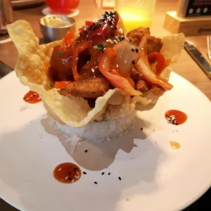 Pollo agridulce