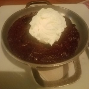 Brownie con helado